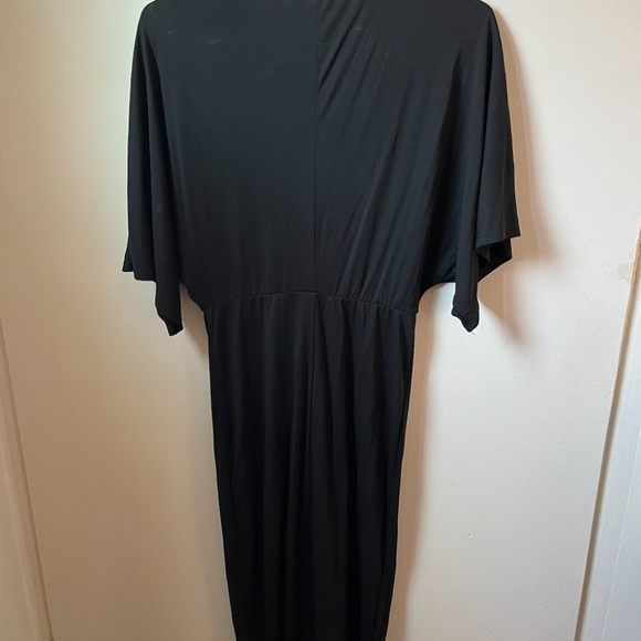 ASTR The Label Black Faux Wrap Dress w Kimono Sleeve - Picture 2 of 7